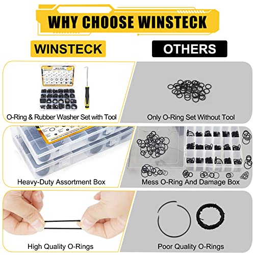 380PCS 24 Sizes Rubber & Silicone Hose Washers & O Ring Assortment Kit | Shower Hose / Head Washers with Screen Filter Faucet Pressure Washer, with 180°Full Pick & Hook Tool for Sealing Repair - size: 380PCS