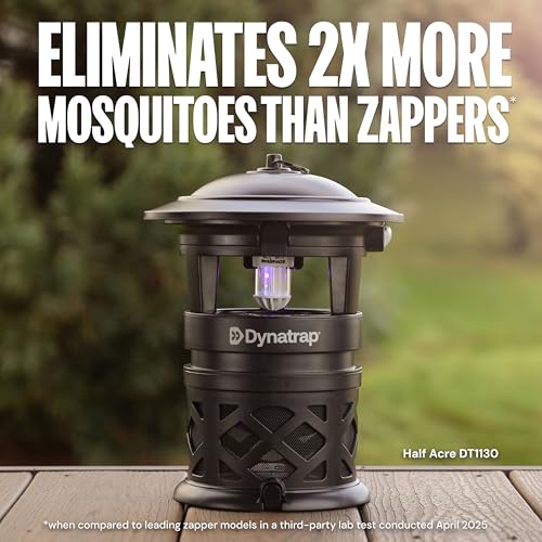 Dynatrap DT1130SR 1/2 Acre Mosquito & Flying Insect Outdoor Trap and Killer – Kills Mosquitoes, Flies, Wasps, Gnats, & Other Flying Insects - Bug Zapper Alternative – Black - style: ½ Acre Black Trap