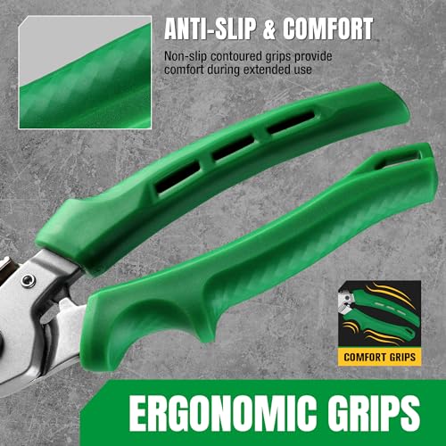 SK 7" Heavy Duty Scissors All Purpose, Industrial Shears, CR-V Steel | Drop Forged Sharp Utility Scissors, with Safety Lock, Comfortable Grips - size: 7 Inch