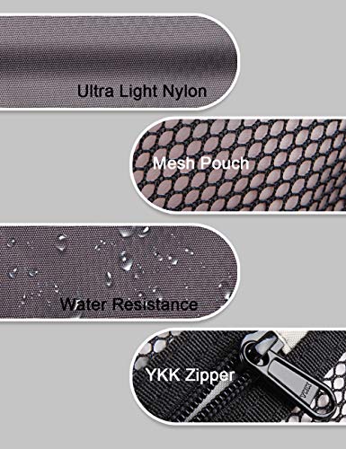 Small Travel Toiletry Bag for Men, Dopp Kit Mens, Zipper Pouch for Travel - color: Grey