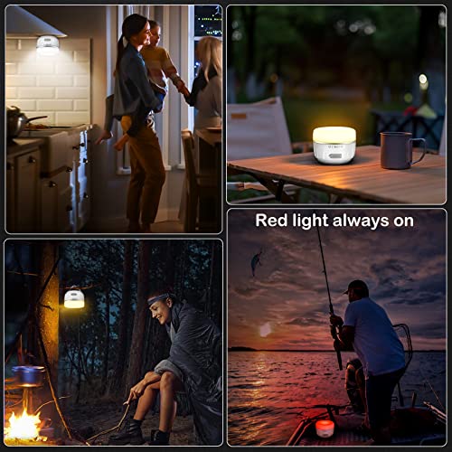 Sinvitron LED Camping Lantern Rechargeable with Remote Control - 1000LM 150H Runtime Tent Light, 5200mAh Water-Resistant Emergency Light for Hurricane Power Outages, Hiking Home - style: 1Pack White