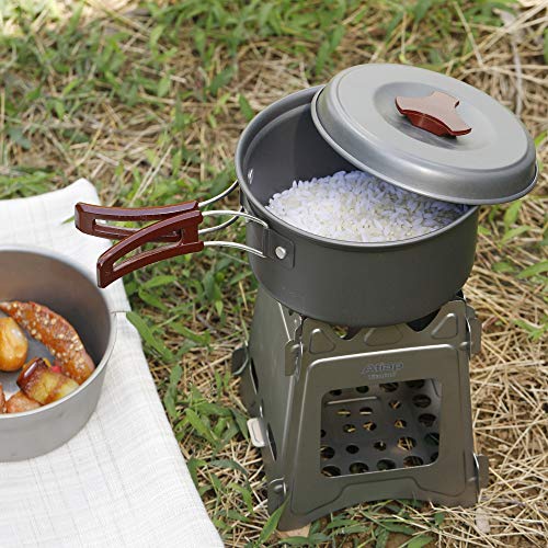 Lightweight Portable backpack stoves for hiking Titanium Wood Stove - Ultralight and Compact Stove for Backpacking, Camping, and Survival-for Wood Burning Camping solo stove - style: backpacking stove