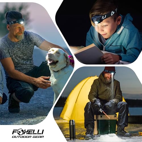 Foxelli USB‑C Rechargeable LED Headlamp – Ultra‑Light 2.4 oz & Bright 180 Lumens – Red/White Light, 5 Modes, IPX5 Waterproof, 40 h Runtime for Trail Running, Camping, Hiking - color: Neon Yellow