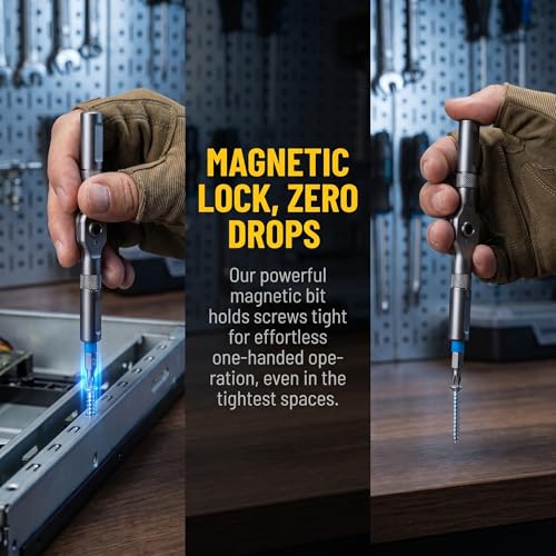 24 In 1 Magnetic Ratchet Screwdriver Set, Multi-Purpose Mini Screwdriver Set Suitable for Diy, Electronic Products, Watches, and Home Repairs - color: Black