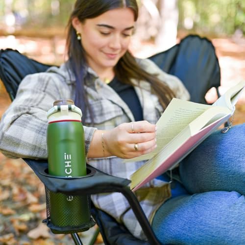 GROSCHE Kamloops Triple-Wall Bottle with Chug Lid, Midnight Chill, 24 oz | Built-In Carry Loop, Cupholder-Friendly Base, Dishwasher-Safe Design, Leakproof Flask for Travel, Workouts and Daily Use - color: Midnight Chill