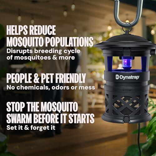 Dynatrap DT1130SR 1/2 Acre Mosquito & Flying Insect Outdoor Trap and Killer – Kills Mosquitoes, Flies, Wasps, Gnats, & Other Flying Insects - Bug Zapper Alternative – Black - style: ½ Acre Black Trap