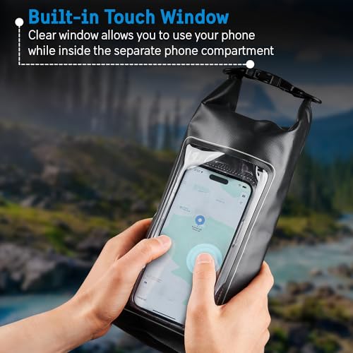 Pelican Marine IP68 Waterproof Dry Bag 2L with Phone Pouch/Case - Black - color: Stealth Black - 2L, size: 2L