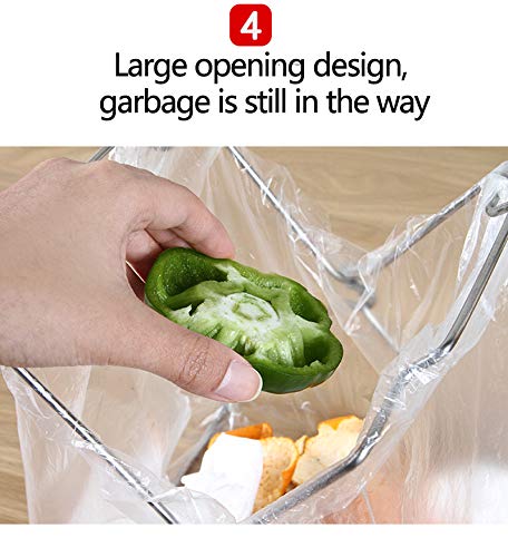 Desktop Trash Bag Holder,Small Garbage Bag Rack,Home Kitchen Countertop Folding Trash Bag Bracket Organizer Dishcloth Towel Rack