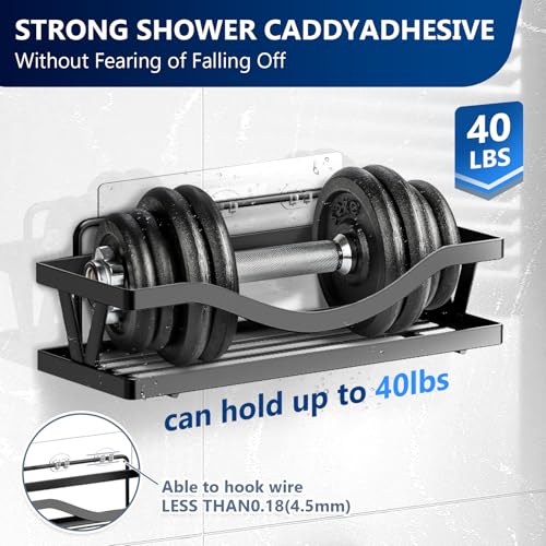 4 Pack Shower Shelf Adhesive Replacement, No Drilling Transparent Adhesive Hooks Stickers, Strong Wall Hook Strip for Shower Caddy Basket and Bathroom Shelf, Kitchen Racks (3 Hooks) - color: Transparent-4Pack 3 Hooks