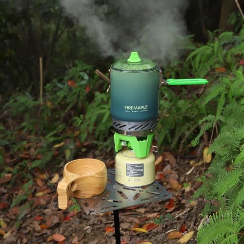 Fire-Maple Fixed Star X2 Backpacking Camping Stove System, Green Ombre - color: Gradient green