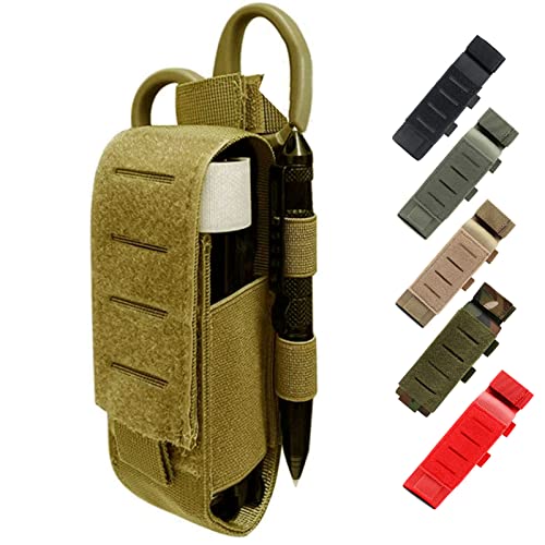 Upgrade Laser Cut 1000D Molle Torniquet Pouch, Tactical Medical Tourniquet Pouch Holster - color: Pouch Only-TAN