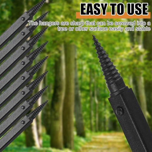 Sadnyy 3/6/8 Pcs Tree Stand Bow Hanger 23 Inch Hunting Accessories for Archery Tree Stand Hunting Bow Holder Multi Purpose for Outdoors Sports - color: Black