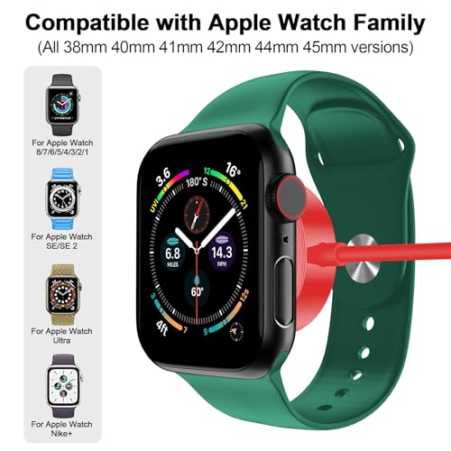 2026 Upgraded for Apple Watch Charger Magnetic USB C Fast Charging Cable | Wireless iWatch Chager Cable Dual-Chip Compatible with Apple Watch Series Ultra/SE/11/10/9/8/7/6/5/4/3/2-3.3FT,Red - color: Red, size: 1.0M