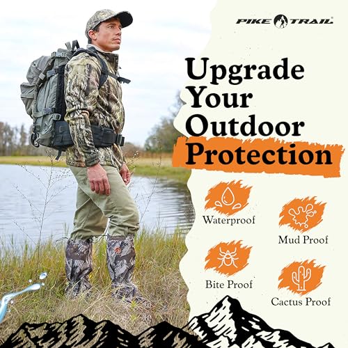Pike Trail Adjustable Leg Gaiters - Lightweight, Waterproof - Leg Guards for Men & Women - Hiking Essentials Ideal for Hunting, Trekking & Fishing - 1 Pair - color: Olive Drab