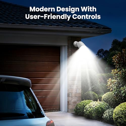 USB Rechargeable Motion Sensor Light Outdoor, 4000mAh Built-in Battery 600 Lumen Spotlight, IP65 Waterproof Cordless Wall Light for Porch Garage House - color: White