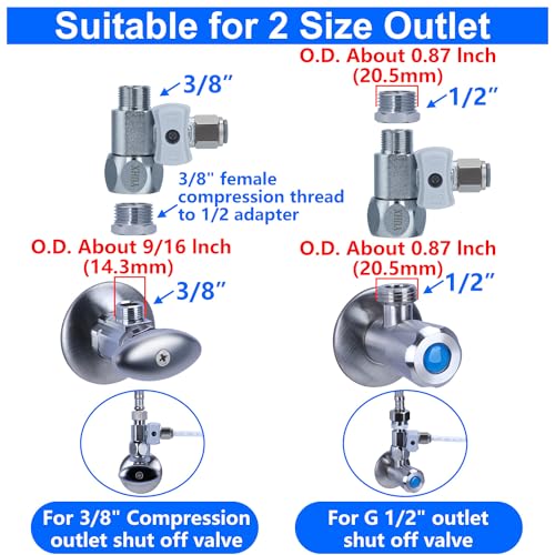 Ice Maker Refrigerator Water Line Kit, Brass T Valve 25ft 1/4" OD Tubing - style: C-25ft-11pcs Fittings+T Adapter