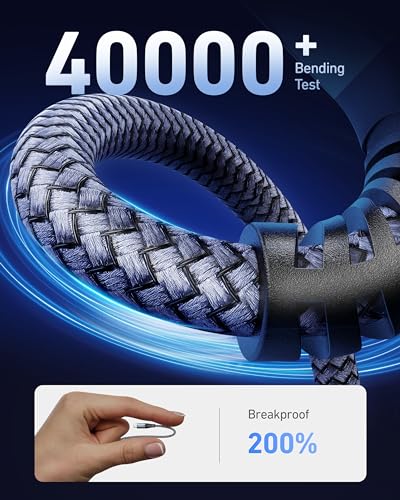 iPhone Charging Cord [MFi Certified] USB A to Lightning Cable 3 FT, 3 Pack | Nylon Braided Heavy Duty Fast iPhone Charger Cable for iPhone 14 13 12 11 X XS XR SE 8 7 6, iPad Pro, Air, mini, iPod - Grey - color: Grey, size: 3FT, style: USB to Lightning