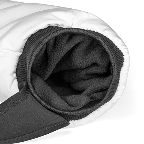 Suddora Football Hand Warmer, Lightweight Polyester Blend Reusable Hand Pouch with Zipped Pocket & Adjustable Adjustable Strap, Water-Resistant for Football, Baseball, Hiking & Camping – One Size - color: White