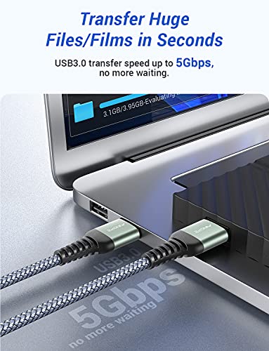 AINOPE USB to USB Cable, 1.5FT*1Pack USB 3.0 A to A Male to Male Cable [Never Rupture] Double End Type A Cord for Data Transfer, Compatible with Hard Drive Enclosures, Laptop Cooler, KVM, DVD Player - color: Grey, size: 1.5FT