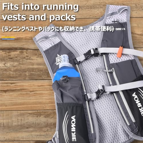 Azarxis TPU Soft Flask Collapsible Water Bottles BPA-Free 250ml 350ml 500ml for Hydration Vest Pack Running Hiking Cycling Climbing - color: 500ml / 16.9oz