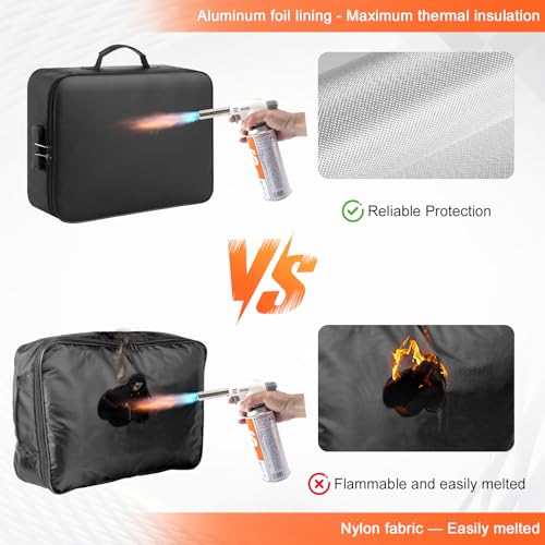Mondoshop 5200°F Fireproof Document Bag with Lock for Home, Office & Travel | Waterproof Protection, Secure Combination Lock, Multi-Layer Organizer, Large 4-Inch Capacity, Lightweight Portable Design - size: 5200℉ Fireproof + Water-Resistant Soft Bag