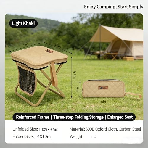 Portable Stool for Mountaineering and Hiking, Lightweight Collapsible Space-Saving Stool for Camping, Fishing, Hiking, Travel and Picnic (B) - color: B
