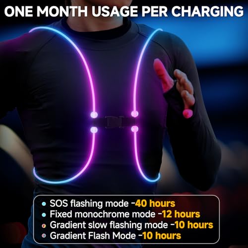 Running Lights For Runners, Reflective Running Vest, Light Up Running Vest