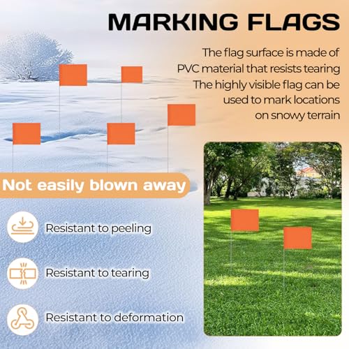 20Pack White Marking Flags,Writable | 15x4x5 Inch,PVC Small Lawn Marking Flags,Yard Flags for Garden Survey Irrigation Yard Marking and Dog Training (White 20Pcs) - color: White 20Pcs