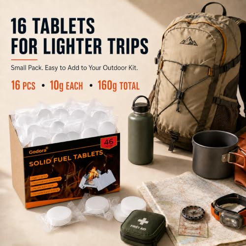 Solid Fuel Tablets - Compact Size, High Energy, Safe and Reliable - size: 46