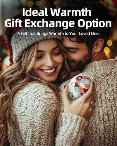 FrSara Rechargeable Hand Warmer, Electric Hand Warmer Hangable w/ 4000mAh Last 10 Hours, 3-Level Heat, Strip, Light, Display, Stocking Stuffers Gift for Camping Skiing Raynauds & Christmas