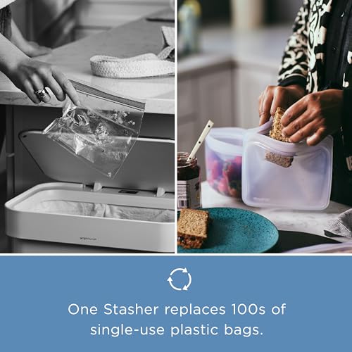 Stasher Premium Reusable Silicone Sandwich Bag, Yellow Sea, 28 oz - color: Yellow Sea