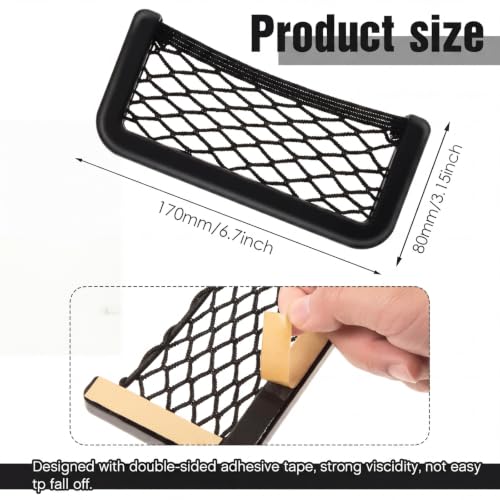 Frienda 4 Pcs Bungee Net Pocket Framed Mesh Car Boat RV,6.7 X 3.15 Inch - size: 6.7 x 3.15 Inch