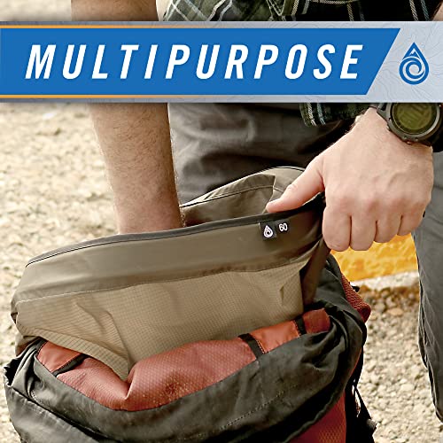 AquaQuest Rogue Dry Bag – 30L Woodland Camo – 100% Waterproof Roll Top – Tactical Gear Sack - color: Woodland Camo, size: 30 L