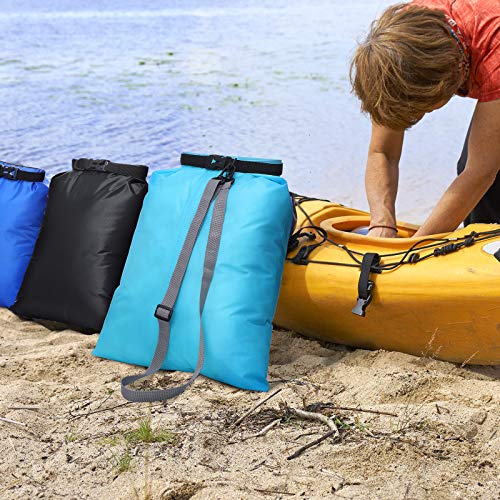 Shappy 6/12 Pcs Waterproof Dry Bags, Lightweight Outdoor Waterproof Dry Stuff Sacks 15/8/5/4/3/2 L and Long Adjustable Shoulder Strap for Kayaking Rafting Boating Hiking Camping - color: Colorful