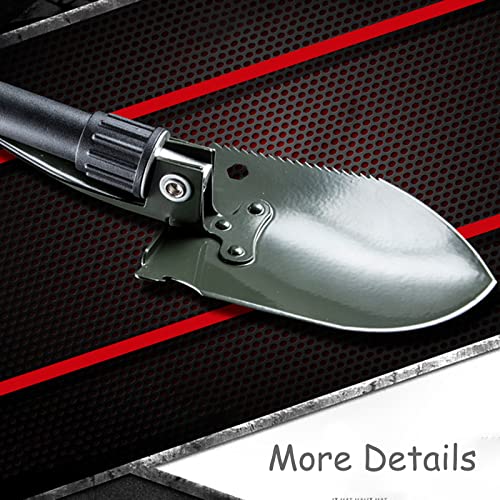 Camping Shovel Folding Spade Multifunction Backpacking Shovel Steel for Outdoor Camping Garden (CL501-46cm)