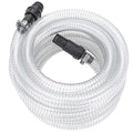 Green Expert 1" ID Inlet Hose Kit with End Valve and Threaded Adapter, 25-Foot Transparent PVC Pipe for Shallow Well Pumps Booster system Water Intake, All-in-One Easy Installation Pump Accessory - size: 25FT