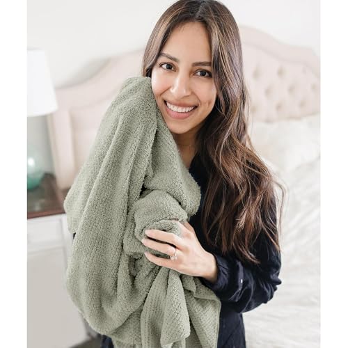 ROLSHOL 2-Pack Large Microfiber Hair Towel Wraps for Women, 27 × 39 in - color: Green, Clay