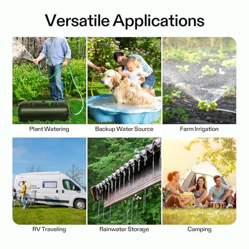 VIVOSUN 540 L/143 Gal Water Storage Bladder, Water Tank, Water Storage Bag | Foldable and Portable Water Tank Containers for RV, Camping, Garden, Irrigation, Drought Resistance, Firefighting - size: 143 Gallon