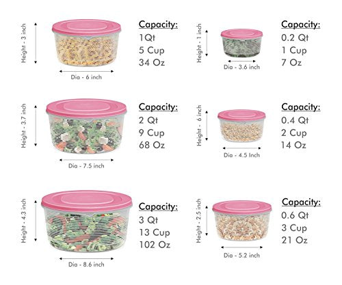 MILTON Mixing Bowl Set with Lids; Kitchen Food Storage Containers, Plastic Airtight Nesting Stackable Meal Prep, 6 Bowls & 6 Covers; No Spill Leakproof Lightweight - for Baking, Salad, Picnic (Blue) - color: Blue