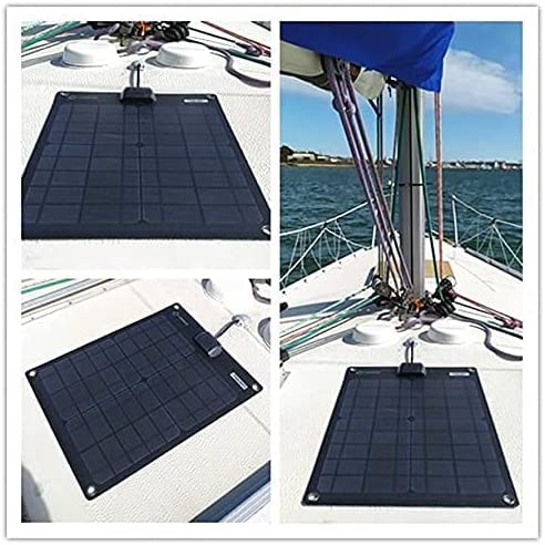 30W 12V ETFE Black Flexible Solar Panel, 23.6x13.8in, | ETFE Black Thin, PERC Mono High Efficiency Solar Cells 12 Volt for Battery Charge Marine RV Campers Boats Tent - size: 30W/23.6in x 13.8in