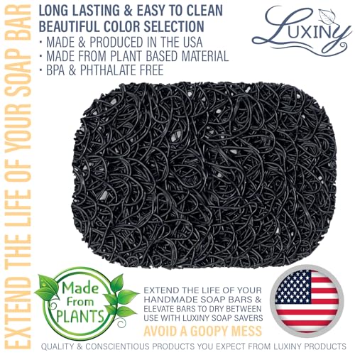 Luxiny American Made Soap Saver & Lift for Soap Dish & Travel - Plant Based Black Onyx - color: Black Onyx