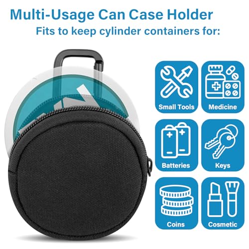 Cosmos Tactical Can Case Dip Can Pouch Zipper Belt Pouch for Belt and Bag, Dip Can Holster Pouch Pack Can Case Holder Tactical Gear Pouch Case Compatible with Zyn Can & Molle Pouch for Outdoor Travel