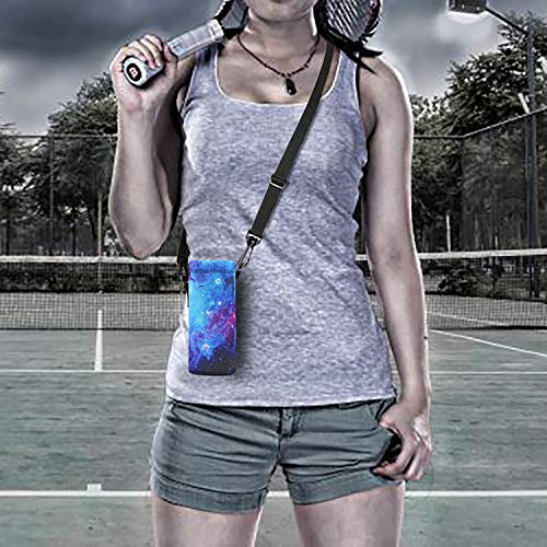 RICHEN Neoprene Water Bottle Carrier Bag with Adjustable Shoulder Strap,Insulated Water Bottle Cover for Stainless Steel/Glass/Plastic Bottles - color: Galaxy, size: 500ml