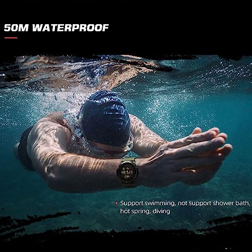 DIDITIME Tactical Watches for Men, Military Watches for Men, Waterproof 164FT, Fitness Watch, Mens Digital Watches with Compass, Metronome, Pedometer, Lightweight Breathable Nylon Watch - color: ALPS-GREEN