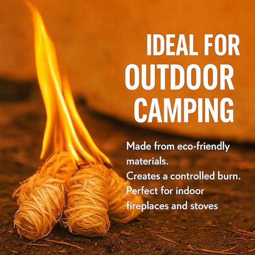200 PCS Natural Wax & Sawdust Fire Starters | All-Weather Charcoal Starters for Campfires, Grill, Fire Pit, Indoor Fireplaces, BBQ, Wood Stove, Smoker - size: 200 PSC Fire Starter