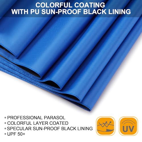G4Free 47/54/62/68 Inch UV Protection Golf Umbrella Oversized Sun Umbrella | UPF 50+, Auto Open, Vented Double Canopy, Extra Large Coverage, Heavy Duty, Windproof Stick Umbrella - color: Royal Blue/Black, size: 68 inch