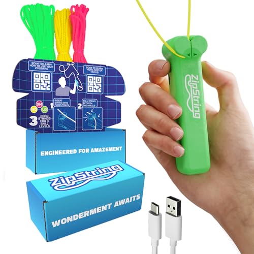 ZipString Original Rope Launcher Toy, Luscious Lime | As Seen on Shark Tank, For Kids & Adults, Fly String Loop in Air, Endless Tricks & Fun - color: Luscious Lime