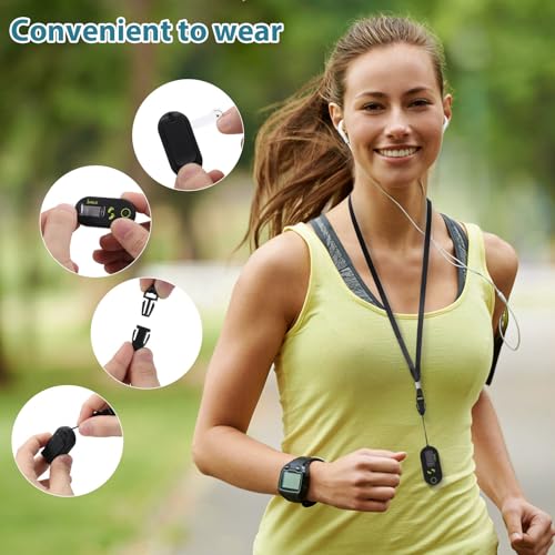 TOYANDONA 3D Accurate Step Counter: Mini Clip On Digital Pedometer with Clip and Lanyard Portable Electronic Fitness Tracker for Men Women Walking Running