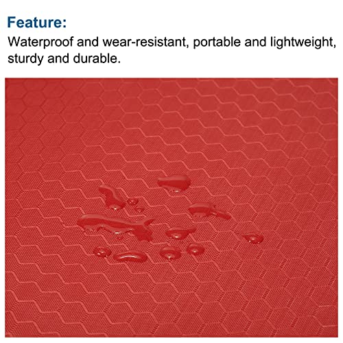 PATIKIL Waterproof Zipper File Bags 5 Pack B4 Document Storage Folders Bills Pencil Pouch for Office Travel, Red - color: Red