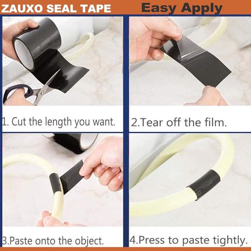 4inX10ft Rubberized Seal Patch Tape - Waterproof Tape Seal and Patch Leaks for Home RV Roof Plumbing and Pool Repairs, Underwater, Indoor Outdoor